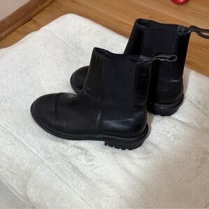 & Other Stories Black Leather Ankle Boots